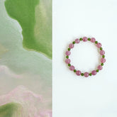 Luhua | Lavender Rose Quartz & Hetian Jade Bracelet – Love & Tranquility
